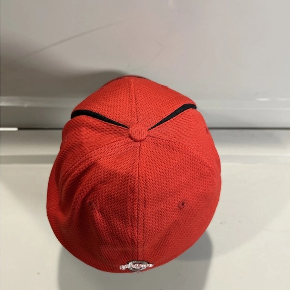 Vintage Y2K Nike Ohio State University Buckeyes Swoosh Flex Fitted Hat Sz S/M - Picture 5 of 9